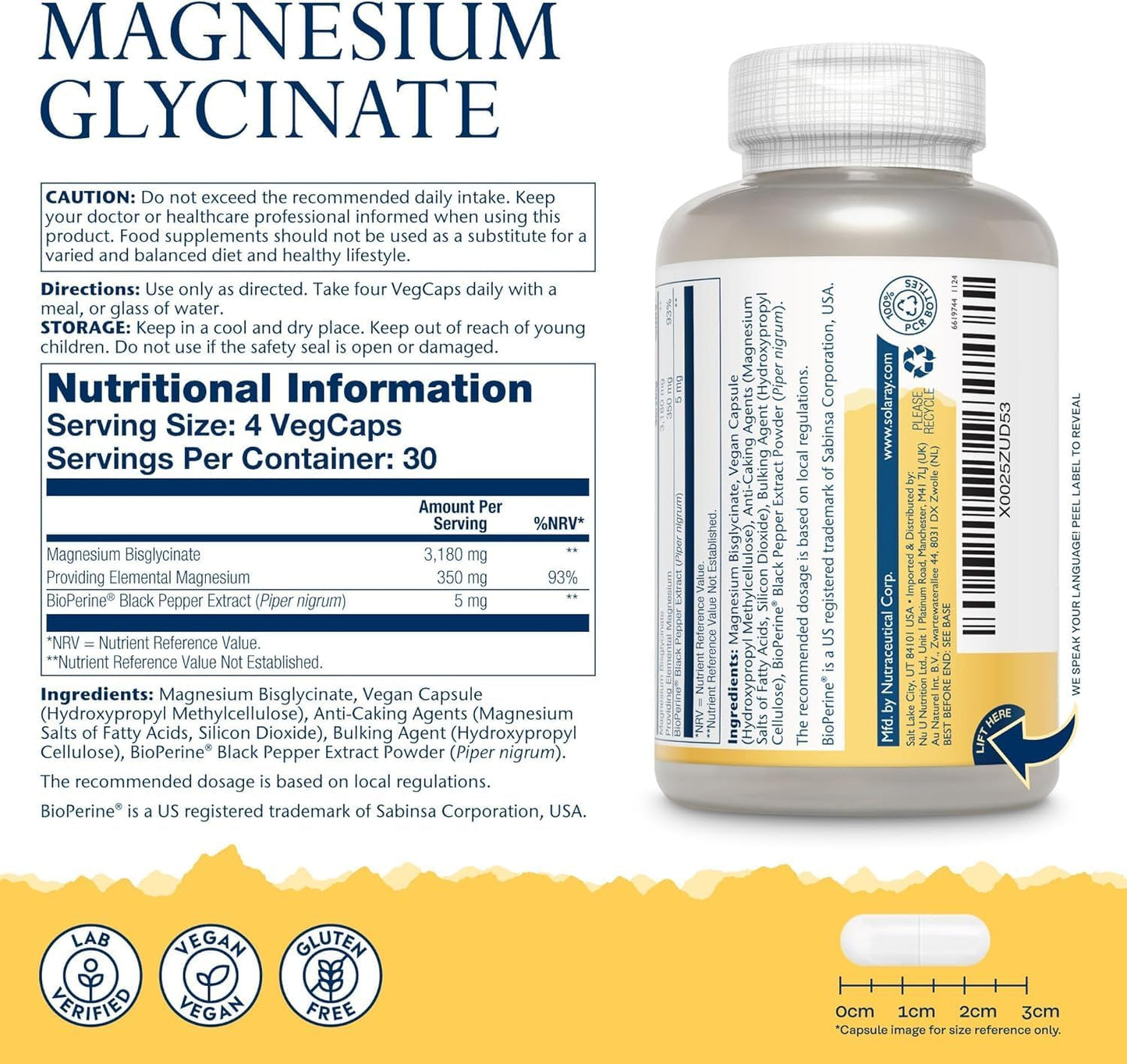 Glicinato di magnesio 350 mg