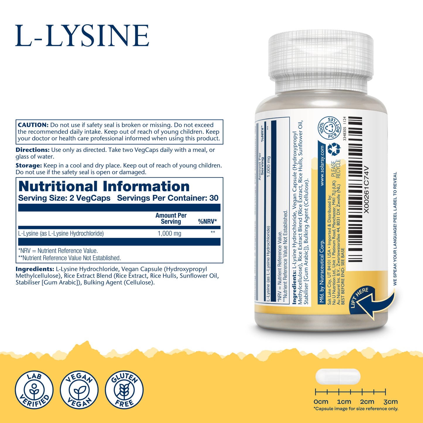 L-Lisina 1000 mg