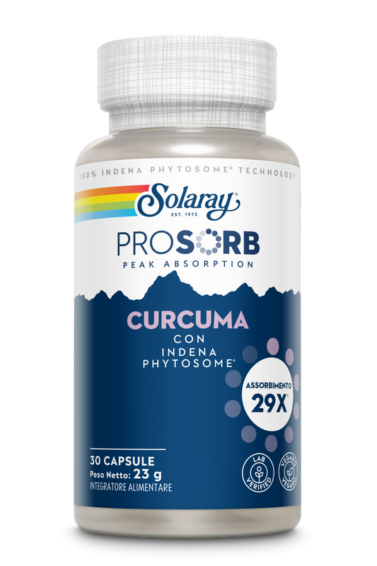 White bottle, Solaray Curcuma Fitosoma, 30 caps, 29x absorption—curcumina ultra assorbibile Meriva Fitosoma.