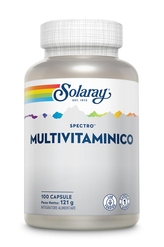 Solaray Multivitaminico Spectro, 100 capsule: integratore multivitaminico completo, ricco di vitamine e minerali.